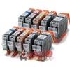 KIT 10 CARTUCCE COMPATIBILI CON CANON PGI-5BK CLI-8BK CLI-8C CLI-8M CLI-8Y NERO+COLORI - NO-NAME