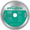 Evolution Power Tools Evolution A210TCT-60CS - 210 mm Lama per taglio di alluminio - Lama per metallo con punta in carburo che in pratica non genera surriscaldamento, ronzii o scintille