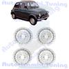 Stilauto 4 CERCHI IN LEGA DA 12" FIAT 126 500 F L R EPOCA GRIFO BIANCHI DIAMANTATI 4½X98