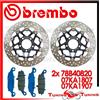 BREMBO Dischi Freno Anteriore BREMBO + Pastiglie C.CERAMICO PER SUZUKI SV 650 1999 2000