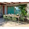 Nardi Garden Set tavolo Rio 210 con 6 poltroncine Doga Armchair