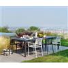 Nardi Garden Set tavolo Rio 140 con 6 poltroncine Doga Armchair