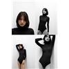 Intimissimi Body A Collo Alto In Modal Ultralight Con Cashmere Nero