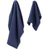 Casatessile Coppia Asciugamani in Microfibra 1 cm 40x60 + 1 cm 50x100 - Blu Notte