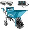 Makita DCU180 - Carriola elettrica con ruote con vasca - 2 batterie 18V 5Ah