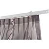 InCasa Binario per Tende 32x12mm, L. 140 cm. in Alluminio Satinato, con Supporti Lungo - Completo