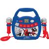 Lexibook, Spider-Man, Lettore Digitale Karaoke Portatile per Bambini, Microfoni, Effetti Luce, Bluetooth®, Funzioni di Registrazione e Cambio Voce, Blu, MP320SPZ
