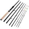 Sougayilang Feeder Rod con 3 Punte Protable Fishing Pole Spinning Casting Travel Rod Assortimento Completo Azione Carpa Canna Grezza