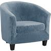 TOPCHANCES Copripoltrona Chesterfield 2 Pezzi,Elasticizzato Fodere Copripoltrona 1 Posto,Velluto Fodera Poltrona Club Tullsta per Bar Soggiorno Camera da Letto Reception