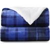 SOCHOW Coperta Plaid Matrimoniale in pile Sherpa, Coperta Plaid Doppio Strato Super Morbida Accogliente e Caldo per Divano, Letto, 150 x 200 cm Blu