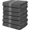 Utopia Towels - 6 Asciugamani di Cotone - (60 x 120 cm), Grigio - Asciugamani per Piscina, Spa e Palestra Asciugamani di Medie Dimensioni, Leggeri e Molto Assorbenti(Grigio)