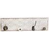 DRW - Appendiabiti da parete in legno stile Scandi con 4 ganci 45 x 7 x 12 cm
