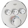 Grohe miscelatore termostatico Grohe Grohtherm SmartControl per doccia a 3 vie, finitura supersteel - 29121DC0