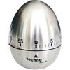techno line KZW 2 Timer da Cucina con Allarme, Metallo, Argento, 6.1x6.1x7.5 cm