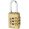 ABUS ABUS Security Level 3 - Lucchetto a combinazione 165/20, in ottone, con codice numerico regolabile individualmente