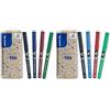PILOT Hi-Tecpoint V7 - Penna A Inchiostro Liquido, Confezione Da 4 Pz & V5 Hi-Tecpoint Hi-Tecpoint V5 - Penna A Inchiostro Liquido, Colore: 1 Nero - 1 Blu - 1 Rosso - 1 Verde