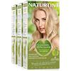 Naturtint | Colorazione senza ammoniaca | Copertura dei capelli grigi al 100% | Ingredienti vegetali | Colore naturale e di lunga durata | 10N Biondo Alba | Confezione da tre