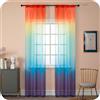 GIRASOLE HOME Coppia Tende Voile Semi Trasparenti Colore Sfumato Arcobaleno Tenda per Soggiorno Camera Cameretta Cucina e Interni 2 Pannelli con Tasca 70x258cm