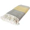 nielsen HOME coperta Plaid Dana, 150x200 cm, bianco, marrone giallo (giallo senape), fantasia, boho, cotone, coperta piacevole, coperta per divano, per poltrona, copriletto, da picnic, per letto