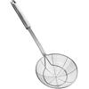 YFWOOD Schiumarola in acciaio inossidabile, mestolo da cucina a rete con manico per uso quotidiano, per friggere, cuocere al vapore e scodellare. Diametro: 14 cm. Lunghezza totale: 38 cm