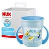 NUK Mini Magic Cup bicchiere antigoccia | Bordo 360° anti-rovesciamento | 6+ mesi | manici ergonomici | Senza BPA | 160 ml | Blu