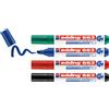 Edding e-663/4 S Set di 4 pennarelli a punta smussata per lavagna 1 A 5 mm nero/rosso/blu/verde
