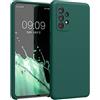 kwmobile Cover per Samsung Galaxy A52 / A52 5G / A52s 5G Custodia - Back Case per Smartphone in Silicone TPU - Protezione Gommata - verde bottiglia
