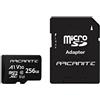 ARCANITE, 256 GB MicroSDXC scheda di memoria con adattatore SD, A1, UHS-I U3, V30, 4K, C10, Micro SD, Velocità di lettura fino a 90 MB/s