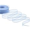 Furlanis - Velo Bordi Raso, Nastro Decorativo per Confezioni, Bomboniere, Tessuto Italiano - Azzurro Baby, 15 mm x 50 m