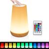 Vaileal Lampada da Comodino Led - USB Ricarica Luce Notturna Bambini con Telecomando, Lampada Notturna Led Dimmerabile Touch, Lampada da Comodino Colorata con 13 Colori e Cambio Colore
