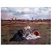ArtPlaza Manet Édouard Swallows Pannello Decorativo, Legno, Multicolore, 80x60 cm