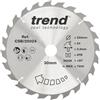 Trend Lama per sega circolare CraftPro TCT per uso generico, diametro 250 mm x 24 denti x foro 30 mm, punta in carburo di tungsteno, CSB/25024