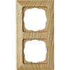 Kopp MILANO - Cornice di copertura a 2 vie in vero legno di quercia, 8,0 x 8,0 cm, cornice per prese e interruttori, elegante cornice in legno, cornice per interruttore della luce di alta qualità