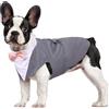 Kuoser Abito Smoking per Cani, Set Vestito Bandana Collare Cani per Matrimoni Cani Smoking Elegante con Papillon, Formale Vestito Cani Partito, Rimovibile Cravatta Cane e Vestito