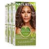 Naturtint | Colorazione senza ammoniaca | Copertura dei capelli grigi al 100% | Ingredienti vegetali | Colore naturale e di lunga durata | 6.7 Cioccolato chiaro | Confezione da tre