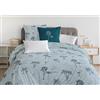 HOME LINGE PASSION Home Passion | Copripiumino - 3 Pezzi | 100% Cotone - 57 Fili | 2 Persone - 220x240 cm |TINGHIR - Verde Anatra