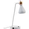 Lussiol 233782 Poster, Lampada da Scrivania, Metallo, Bianco, L 45 x H 59 cm