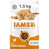 IAMS Cibo secco con pollo fresco per gatti da 1+ , 1,5 kg