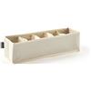 Perfetto Più Easybox Organizer Cassetto Tnt 5 Posti, Tessuto, Ecru, 12.0x40.0x11.0 Cm