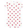 Petit Bateau 59396, Camicia da notte a maniche corte Bambine e ragazze, Bianco Marshmallow/Rosso Terkuit, 4 anni