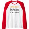 LUMOMIX Uomo Mi Alzo Non Sono D'accordo T Shirt Uomo Pigro Divertente Maglia con Maniche Raglan