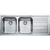 FRANKE 101.0085.849 1 Lavello per cucina ad incasso modello LOGICA LINE 2 Vasche a Sinistra misura 116X50 cm in Acciaio Inox