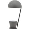 Lussiol 233786 - Lampada da scrivania in metallo, 40 W, ø20 x 40 cm, colore: Grigio