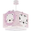 Dalber Plafoniera per bambini Baby Jungle Rosa Giungla Orso Leone Tigre Coniglio