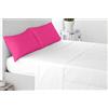Miracle Home. Federe, 2 unità, 50% Cotone, 50% Poliestere, 85 x 45. Letto 150, Fucsia
