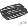 onlyfire Ghisa Griglia per Weber Q1000, Q1200, Q1400 Grill a Gas,BBQ Grid Grill Ricambi Barbecue Gas Ghisa Accessori per Weber 7644 Griglia,Set di 2
