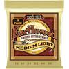 Ernie Ball, Earthwood Medium Light 80/20 Bronze, Corde per chitarra acustica, confezione da 3, diametro 12-54