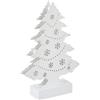 HGD Albero di Natale in Legno, Legno, Bianco, 17 x 4.5 x 25 cm