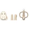 Matchstick Monkey, Antimicrobial Teething Starter Set - 1 Flat Face Teether, 1 Animal Teether, 2 Silicone Finger Toothbrushes, 3 Months Old+, Gigi Giraffe