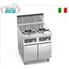 FRIGGITRICE a GAS su MOBILE, 2 VASCHE da lt.20+20, Bflex - Comandi Elettronici ,